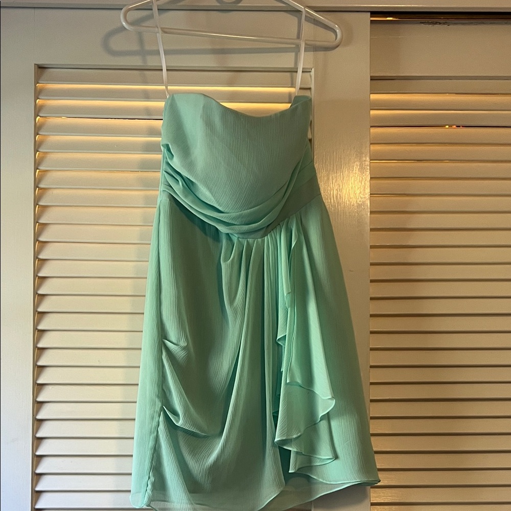 Chic Strapless Mint Green Wedding Dress
